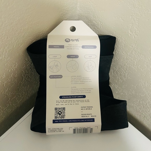 TRTL Travel Pillow Cool for Neck Support Cooling Breathable Ergonomic Grey NWT - Picture 3 of 3